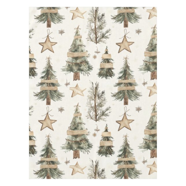 Rustic Christmas Tablecloth (Front)