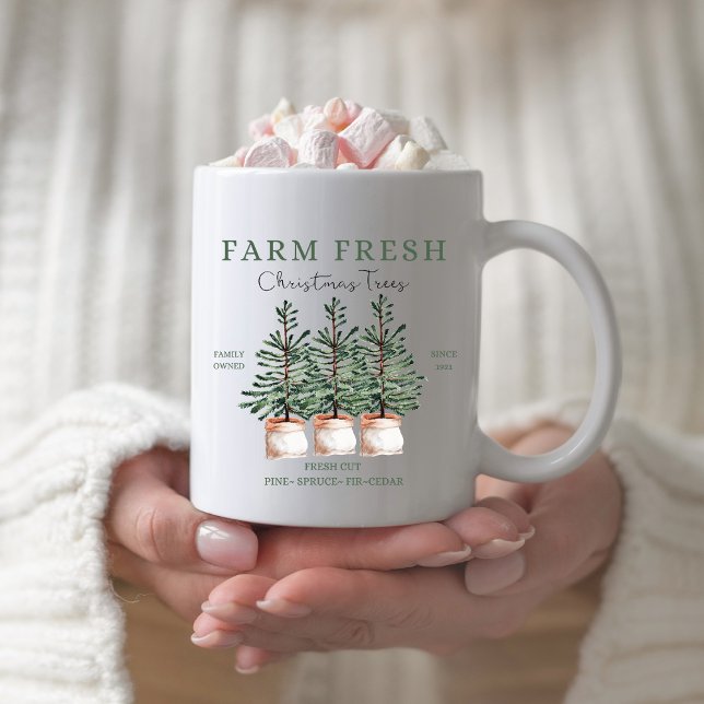 Rustic Christmas Tree Farm Christmas Mug (Creator Uploaded)