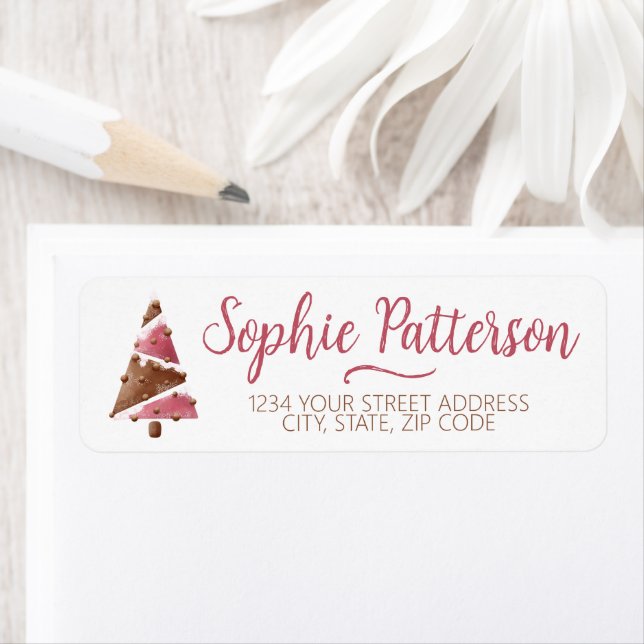 Rustic Christmas Tree Return Address Label (Insitu)