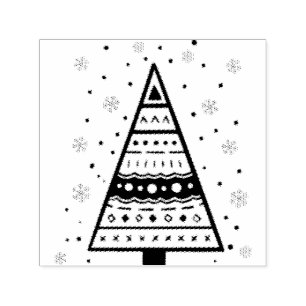 Rustic Christmas Tree Self-inking Stamp