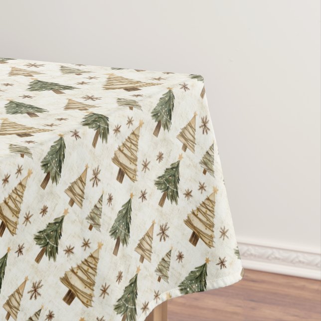 Rustic Christmas Trees  Tablecloth (In Situ)