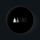 Rustic Christmas Trees Winter Forest Minimalist  6 Cm Round Badge<br><div class="desc">Rustic Christmas Trees Winter Forest Minimalist</div>