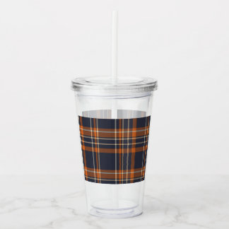 Rustic Christmas/winter plaid Acrylic Tumbler