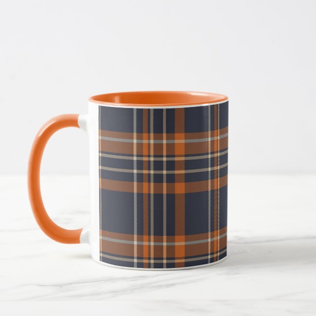 Rustic Christmas/winter plaid Mug (Left)