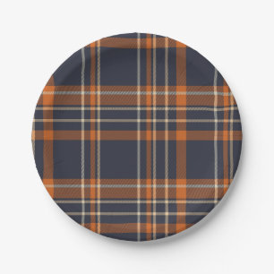 Rustic Christmas/winter plaid   Paper Plate