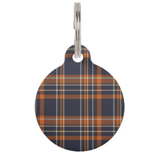 Rustic Christmas/winter plaid Pet Tag