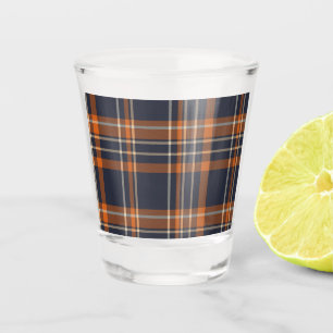 Rustic Christmas/winter plaid Shot Glass
