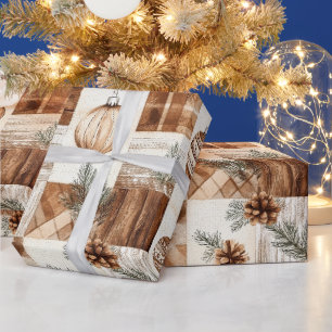 Rustic christmas wrapping paper