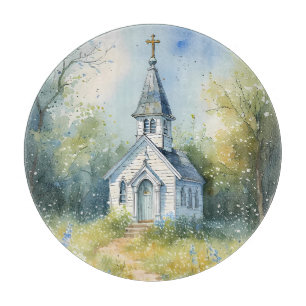 Rustic Church Path in Wildflower Meadow Cutting Board