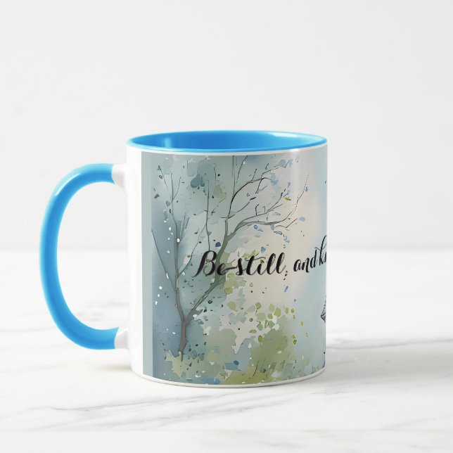 Rustic Church Path in Wildflower Meadow Text Mug (Left)