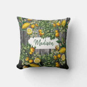 Rustic Citrus Garden Cushion