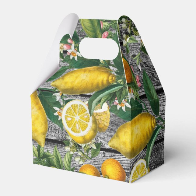 Rustic Citrus Garden  Favour Box (Front Side)