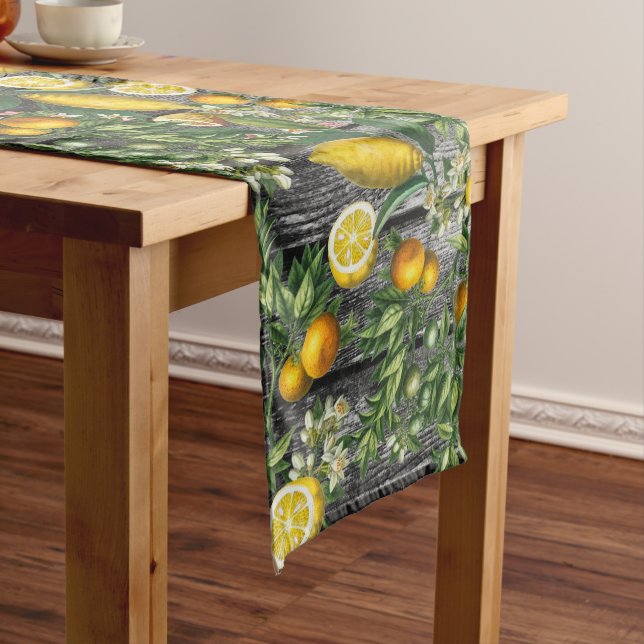 Rustic Citrus Garden  Long Table Runner (In Situ)