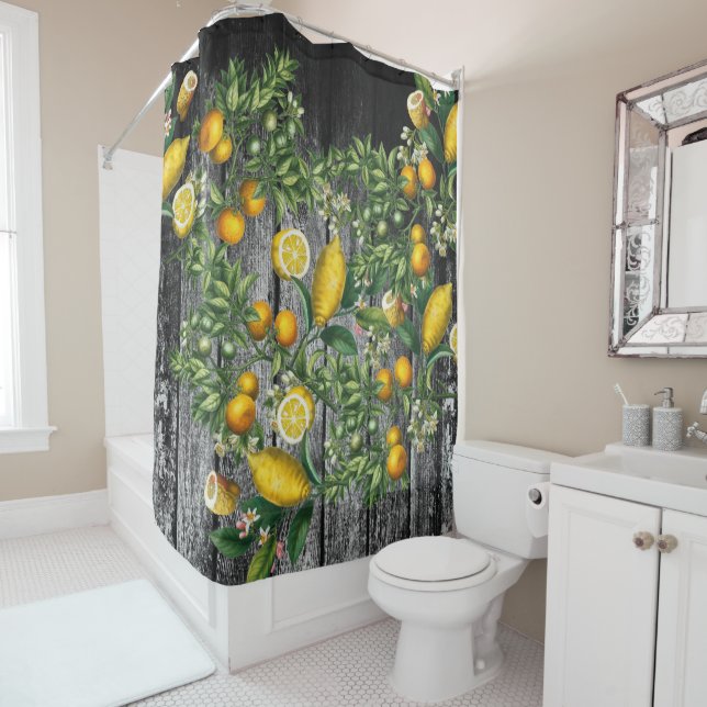 Rustic Citrus Garden Shower Curtain (In Situ)