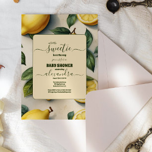 Rustic Citrus Lemon Orchard Baby Shower Invitation