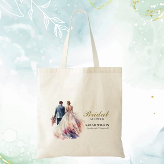 Rustic Classic Boho Floral Bridal Shower  Tote Bag (Celebrate your bridal shower with a rustic classic boho floral tote bag )