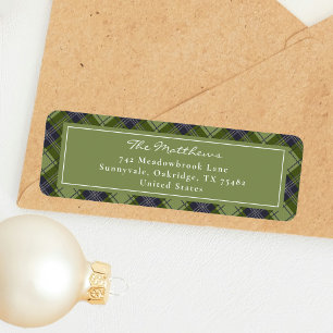 Rustic Classic Plaid Christmas Address Return Label