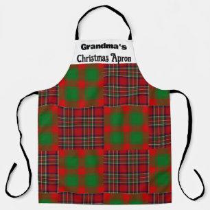 Rustic Classic Plaid Tartan Style Design Christmas Apron