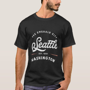 Rustic Classic Seattle Washington 1851 Usa Gift T-Shirt