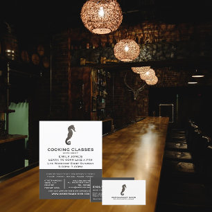 Rustic Clay Seahorse, Seafood, Cooking Classes Flyer