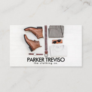 Rustic Clothing Brand Store Business Card