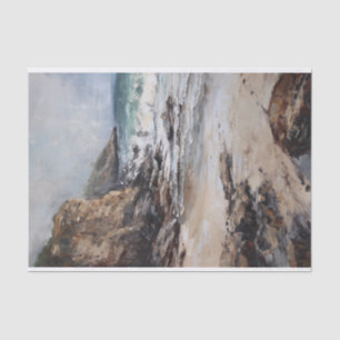 Rustic Coastal Cliffs Landscape Painting Decoupage Tissue Paper
