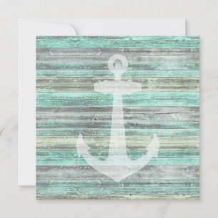 Rustic Coastal Decor Anchor Note Card