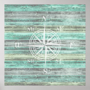 Rustic Coastal Decor Compass Rose