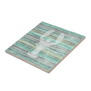 Rustic Coastal Decor Lobster Tile