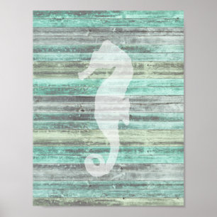 Rustic Coastal Decor Seahorse