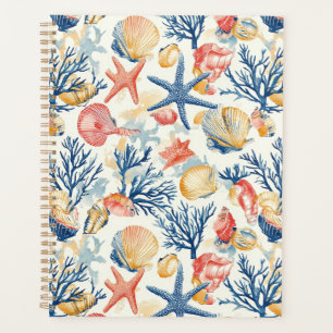 Rustic Coastal - Seashells, Starfish, Reef (10) Planner