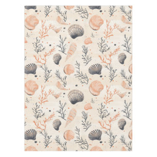 Rustic Coastal - Seashells, Starfish, Reef (13) Tablecloth