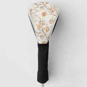 Rustic Coastal - Seashells, Starfish, Reef (14) Golf Head Cover