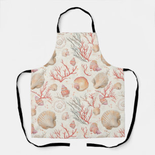 Rustic Coastal - Seashells, Starfish, Reef (16) Apron