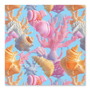 Rustic Coastal - Seashells, Starfish, Reef (18) Wallpaper