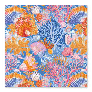 Rustic Coastal - Seashells, Starfish, Reef (19) Wallpaper