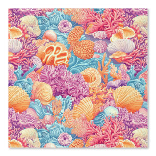 Rustic Coastal - Seashells, Starfish, Reef (20) Wallpaper
