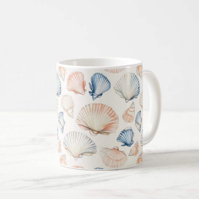 Rustic Coastal - Seashells, Starfish, Reef (21) Coffee Mug (Front Right)