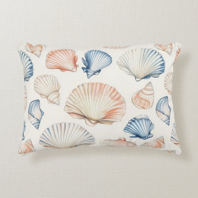 Rustic Coastal - Seashells, Starfish, Reef (21) Decorative Cushion (Front)