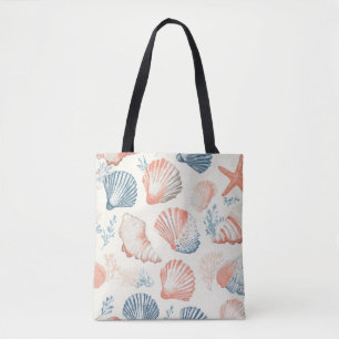 Rustic Coastal - Seashells, Starfish, Reef (23) Tote Bag