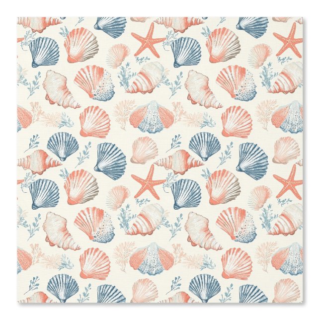Rustic Coastal - Seashells, Starfish, Reef (23) Wallpaper (Front)