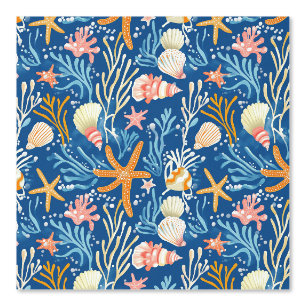 Rustic Coastal - Seashells, Starfish, Reef (26) Wallpaper