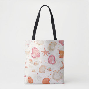Rustic Coastal - Seashells, Starfish, Reef (28) Tote Bag