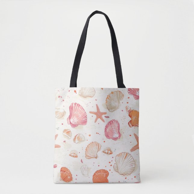 Rustic Coastal - Seashells, Starfish, Reef (28) Tote Bag (Front)