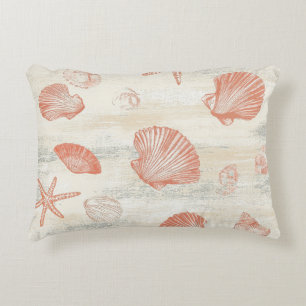 Rustic Coastal - Seashells, Starfish, Reef (29) Decorative Cushion
