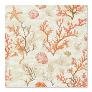 Rustic Coastal - Seashells, Starfish, Reef (2) Wallpaper