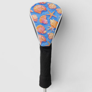 Rustic Coastal - Seashells, Starfish, Reef (30) Golf Head Cover