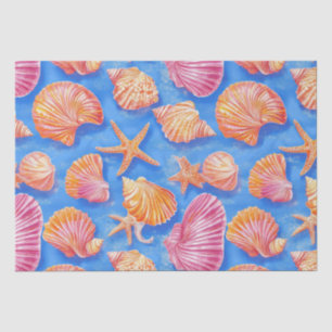 Rustic Coastal - Seashells, Starfish, Reef (30) Tissue Paper