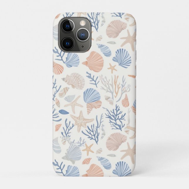Rustic Coastal - Seashells, Starfish, Reef (34) Case-Mate iPhone Case (Back)
