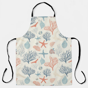 Rustic Coastal - Seashells, Starfish, Reef (35) Apron